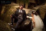 Fotos creativas de bodas en monterrey rio cascada trash the dress