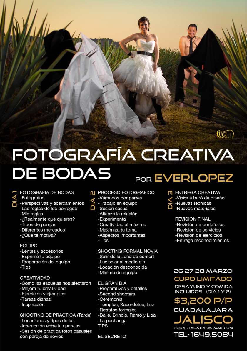 workshop fotografos de bodas taller fotografia creativa Guadalajara Jalisco Mexico fotografo Ever Lopez